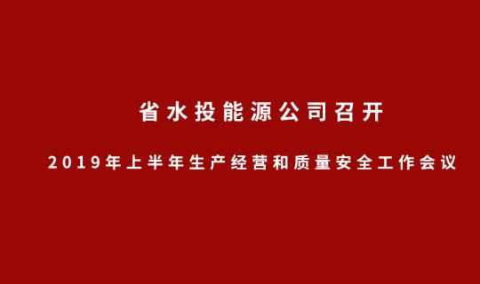 省水投能源公司召开2019年上半年生产经营和质量安全工作会议